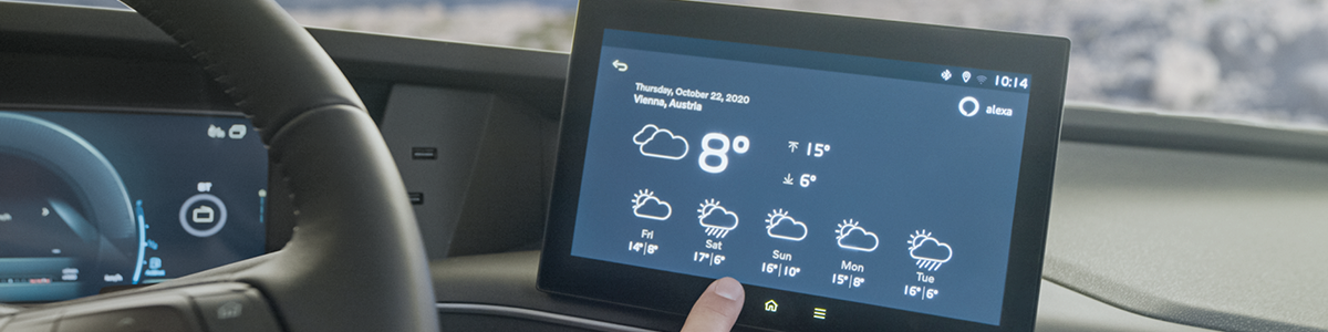 Volvo Trucks Driver interface with Alexa weather service